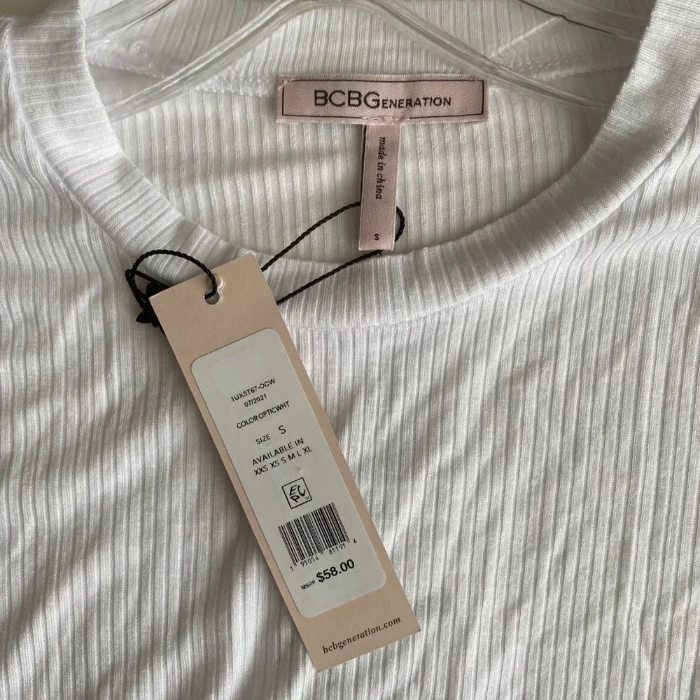 BCBGeneration White Long Sleeve Shirt | Size Small | NWT